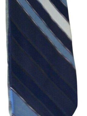 Tie  New Designer Collection By Regal Neck Tie Blue Silver Stripes Vintage